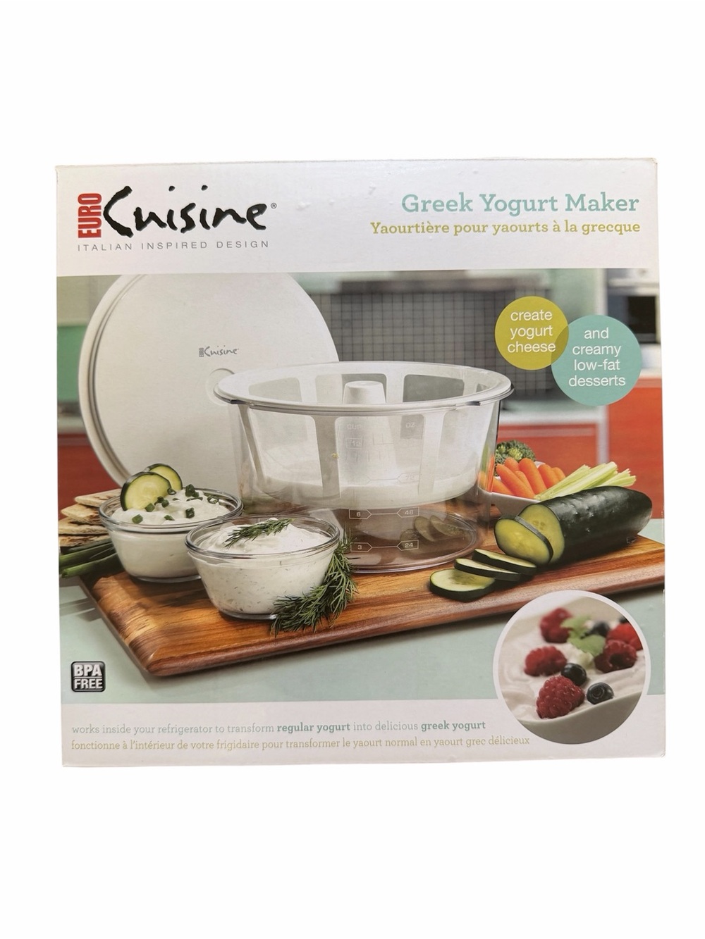 NEW IN BOX Euro Cuisine Greek Yogurt Maker in White - Make an Offer